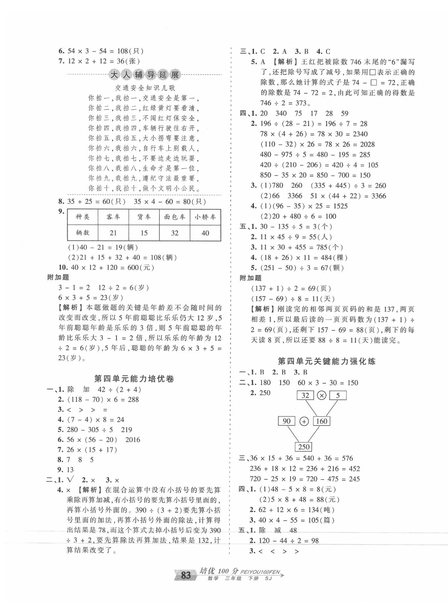 2020年王朝霞培優(yōu)100分三年級(jí)數(shù)學(xué)下冊(cè)蘇教版 第3頁(yè)