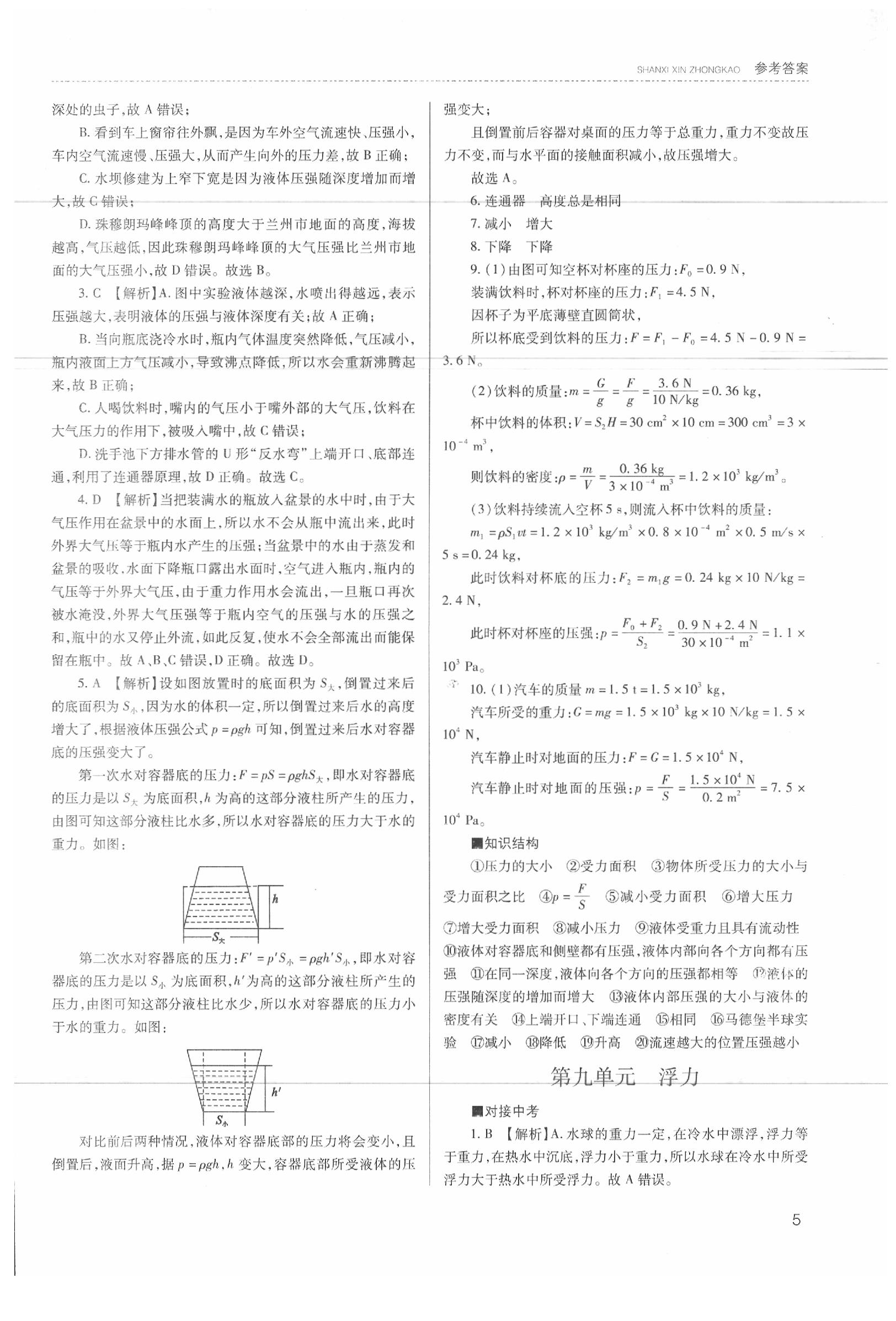 2020年山西新中考物理 參考答案第6頁