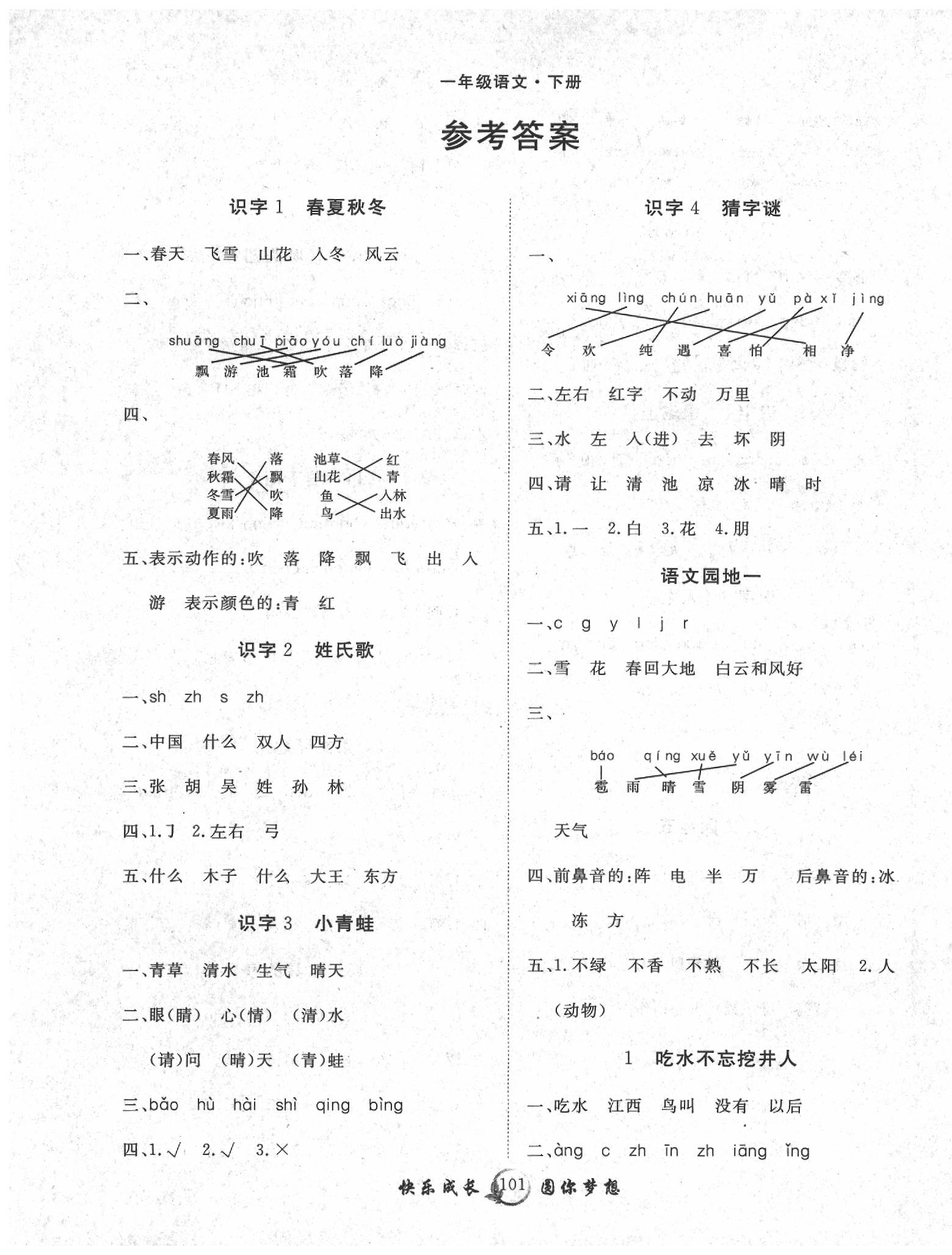 2020年優(yōu)質(zhì)課堂快樂成長一年級(jí)語文下冊(cè)人教版 第1頁