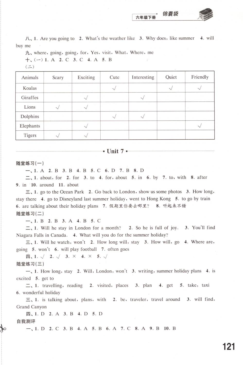 2018年同步练习江苏六年级英语下册译林版 第7页