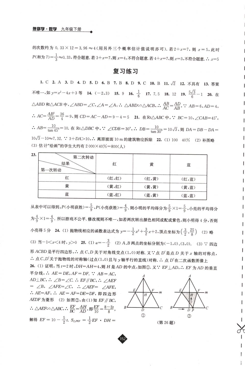 2018年伴你学九年级数学下册苏科版 第20页