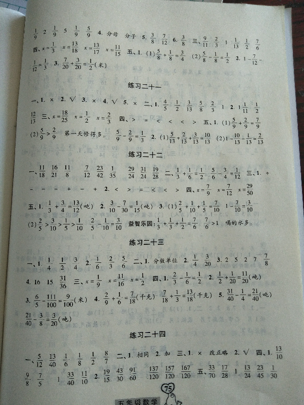 2018年一路領(lǐng)先暑假作業(yè)五年級數(shù)學(xué)人教版河北美術(shù)出版社 第5頁