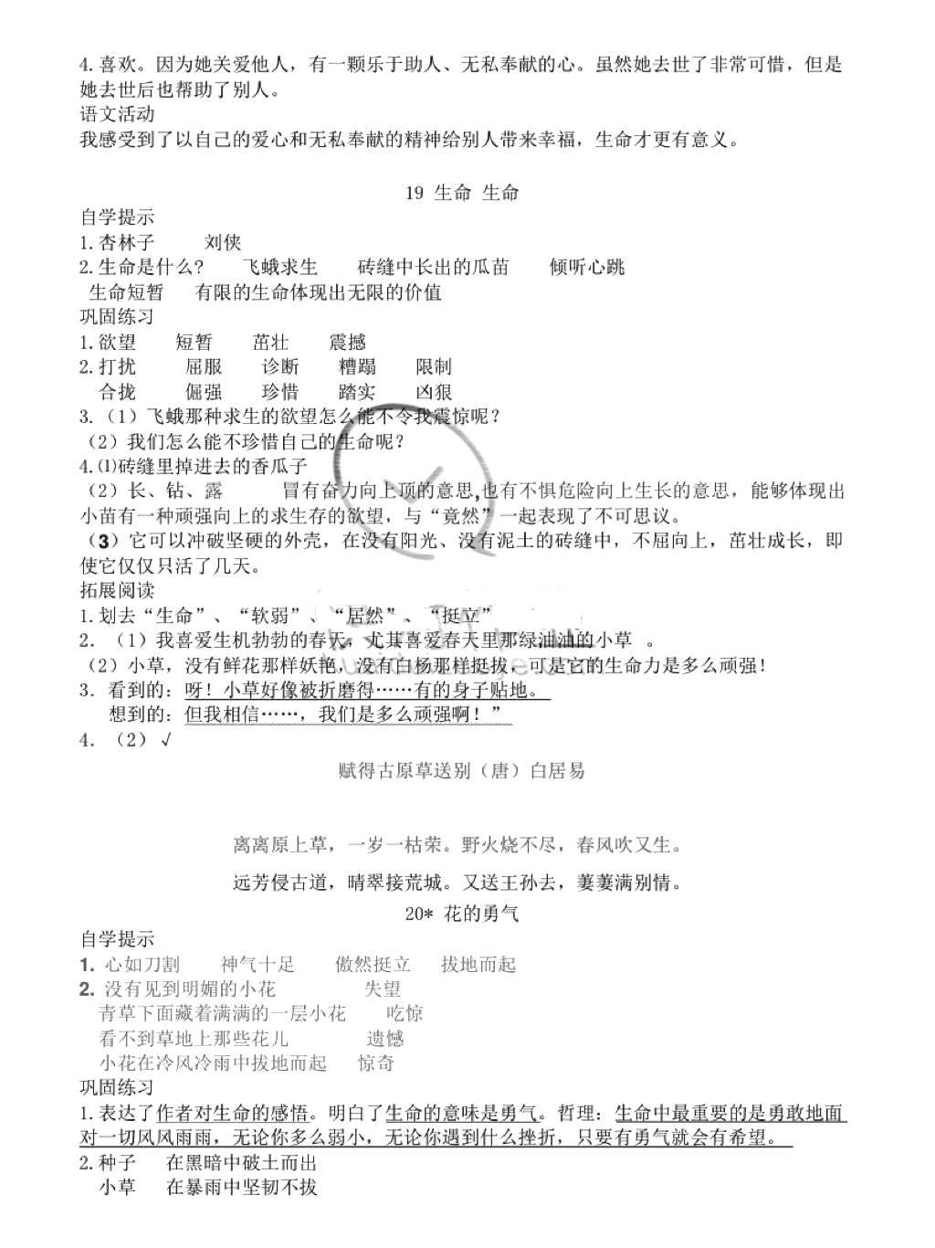 2018年小學(xué)基礎(chǔ)訓(xùn)練叢書自主學(xué)習(xí)指導(dǎo)課程四年級語文下冊人教版 第13頁