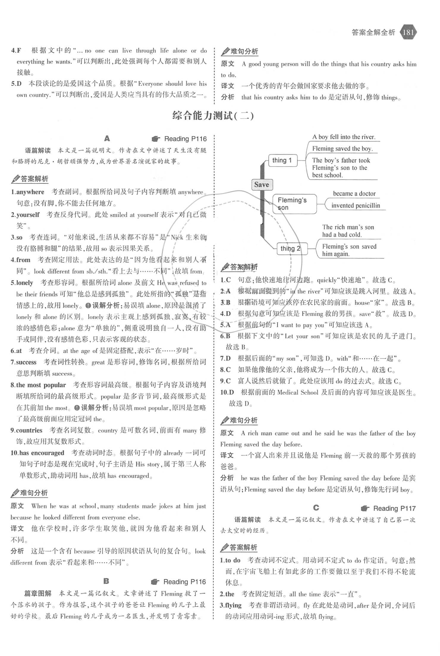 2018年53English完形填空、阅读理解与语法填空八年级英语 第63页