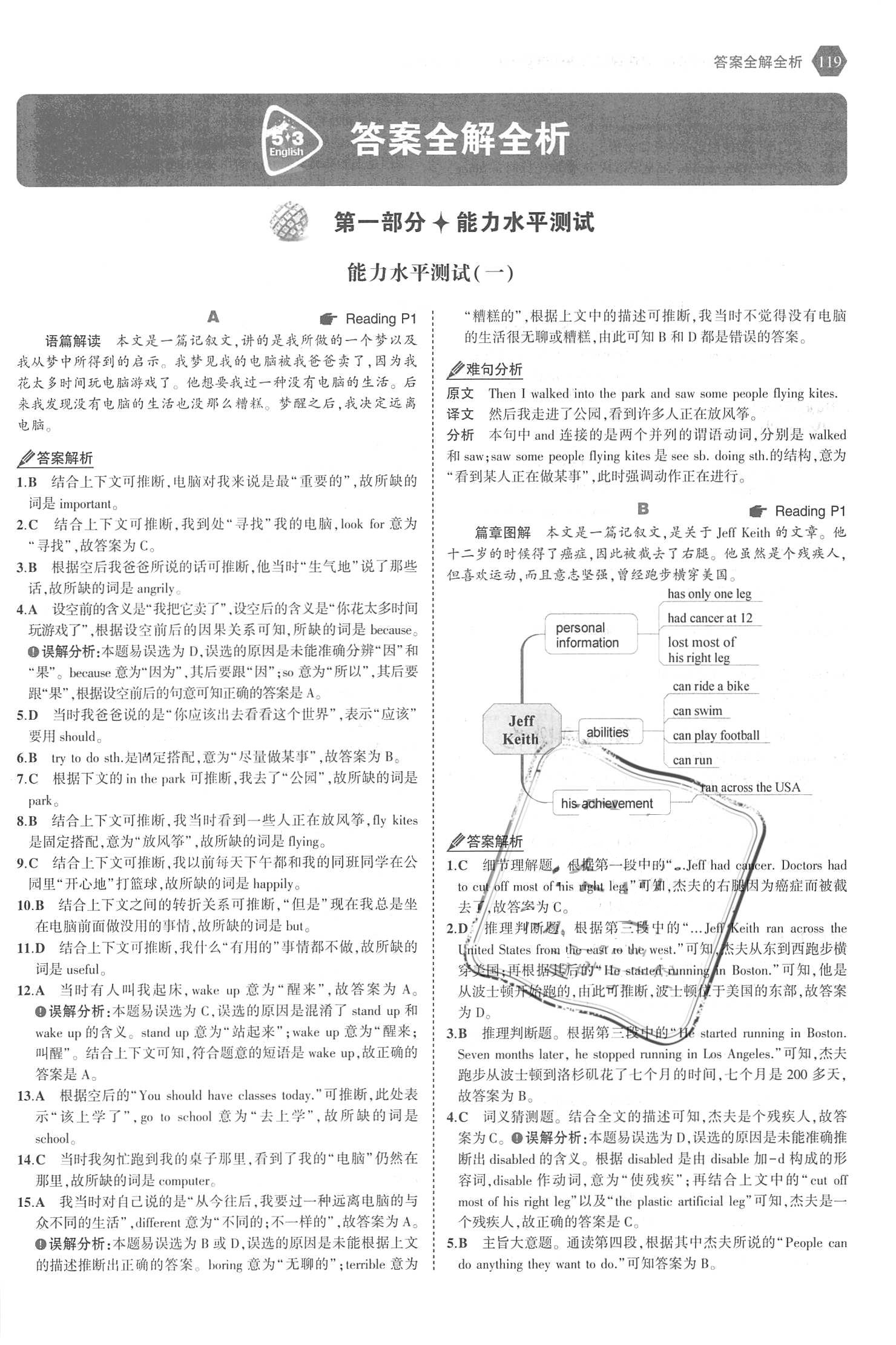 2018年53English完形填空、阅读理解与语法填空八年级英语 第1页