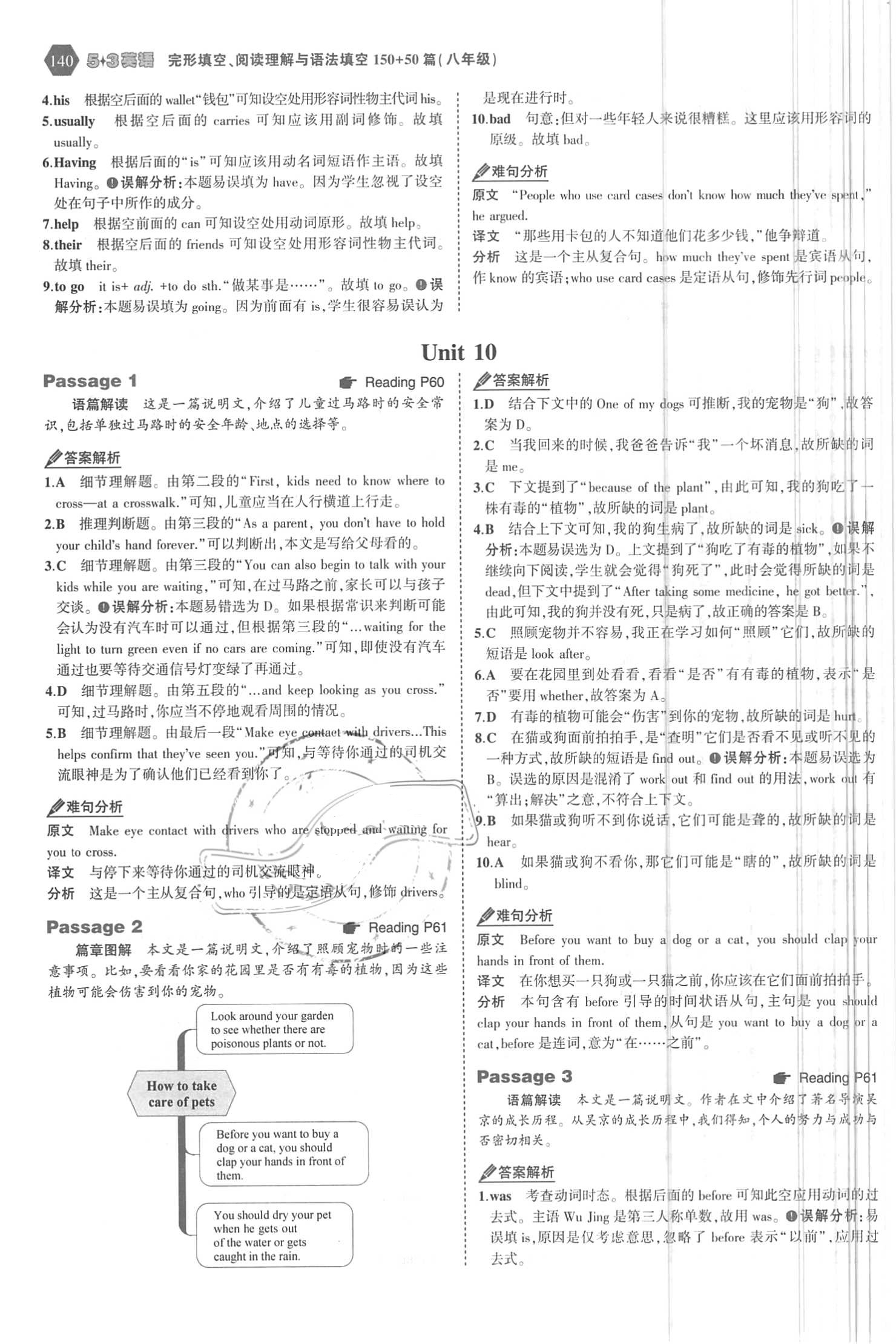 2018年53English完形填空、阅读理解与语法填空八年级英语 第22页