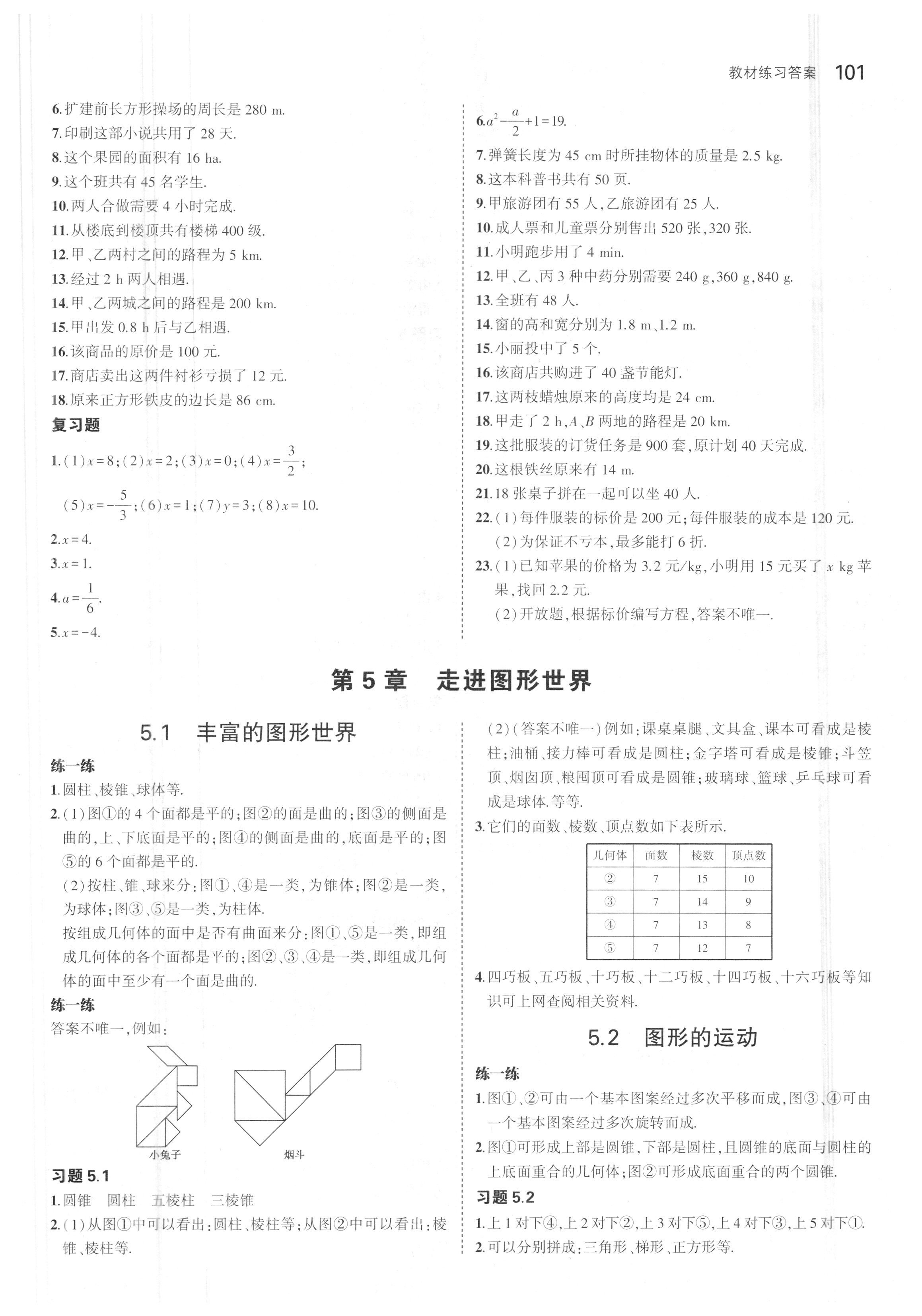 2018年課本蘇科版七年級數(shù)學(xué)上冊 第7頁