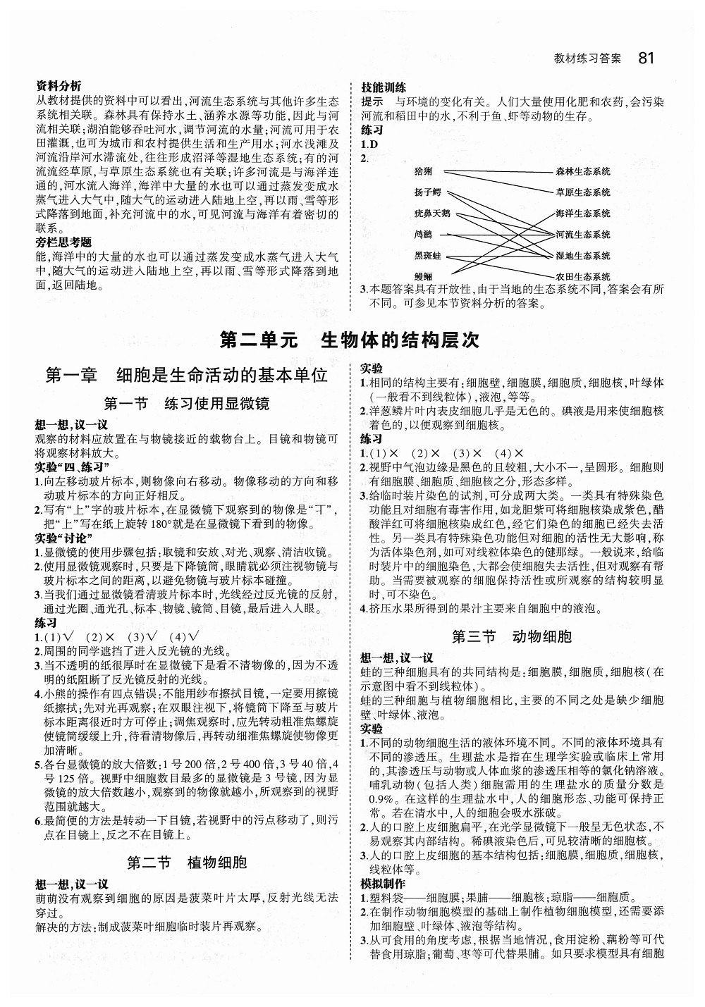 2018年課本七年級生物上冊人教版 第3頁