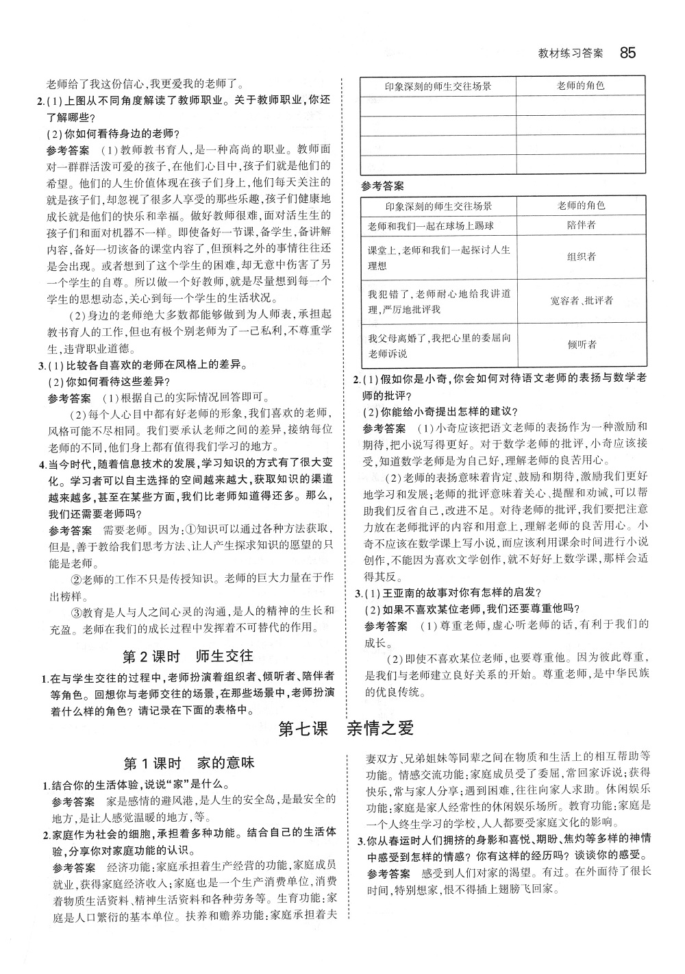 课本人教版七年级道德与法治上册 第7页