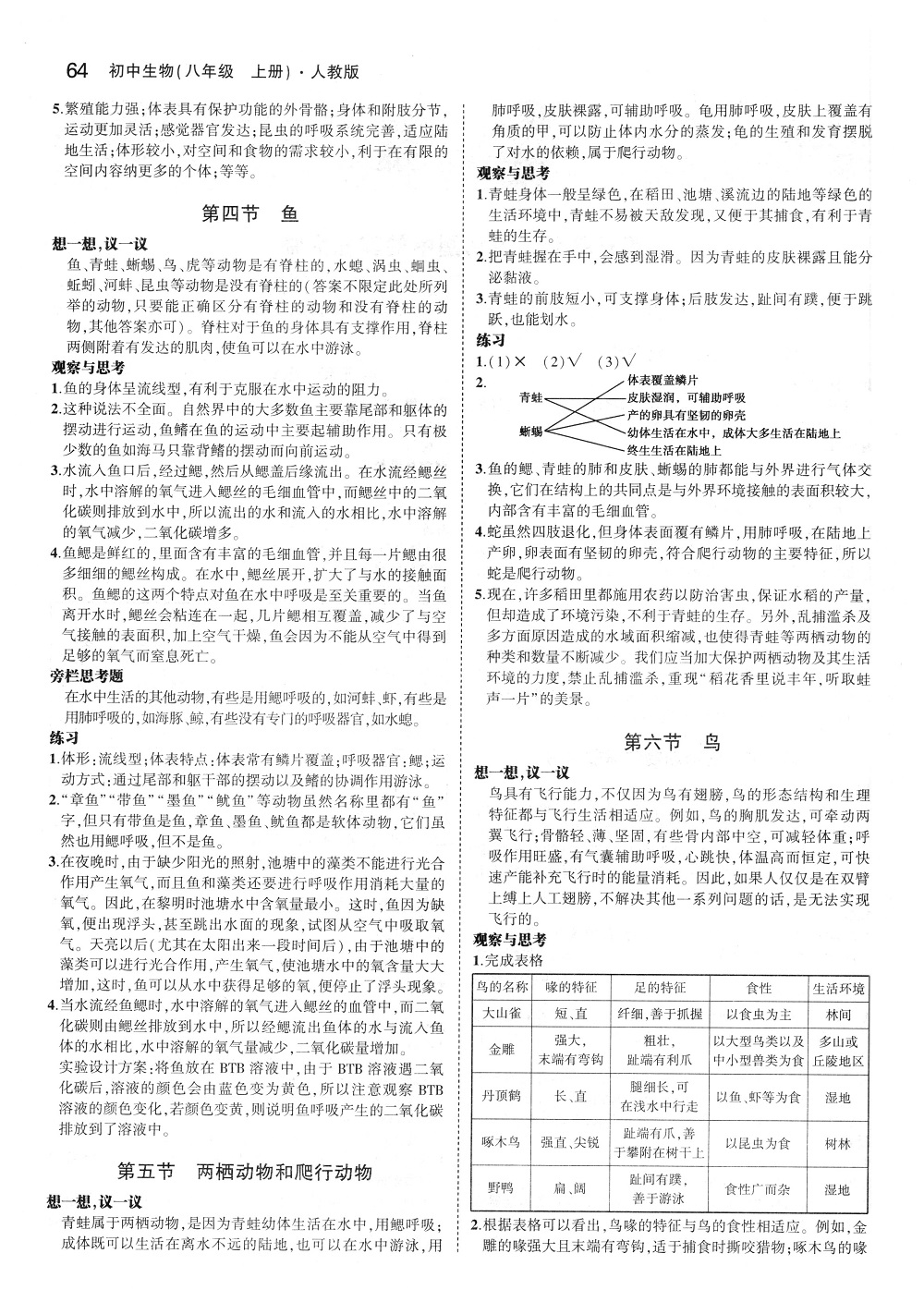 課本人教版八年級生物學上冊 第2頁