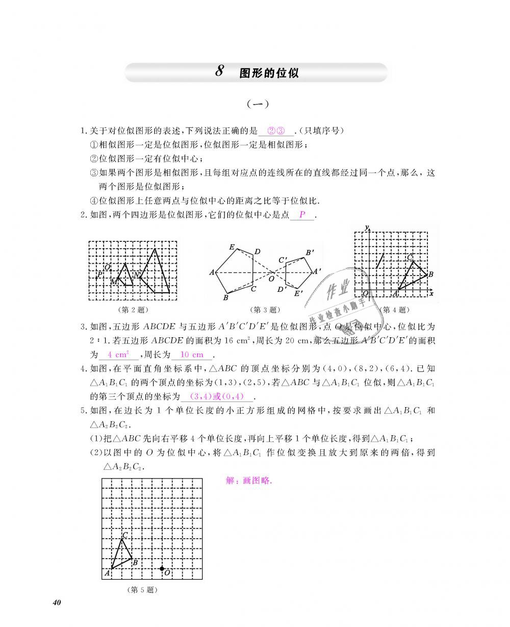 2018年數(shù)學(xué)作業(yè)本九年級(jí)全一冊(cè)北師大版 第41頁