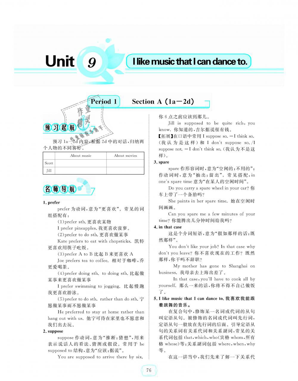 2018年領(lǐng)航新課標(biāo)練習(xí)冊九年級英語全一冊人教版 第76頁