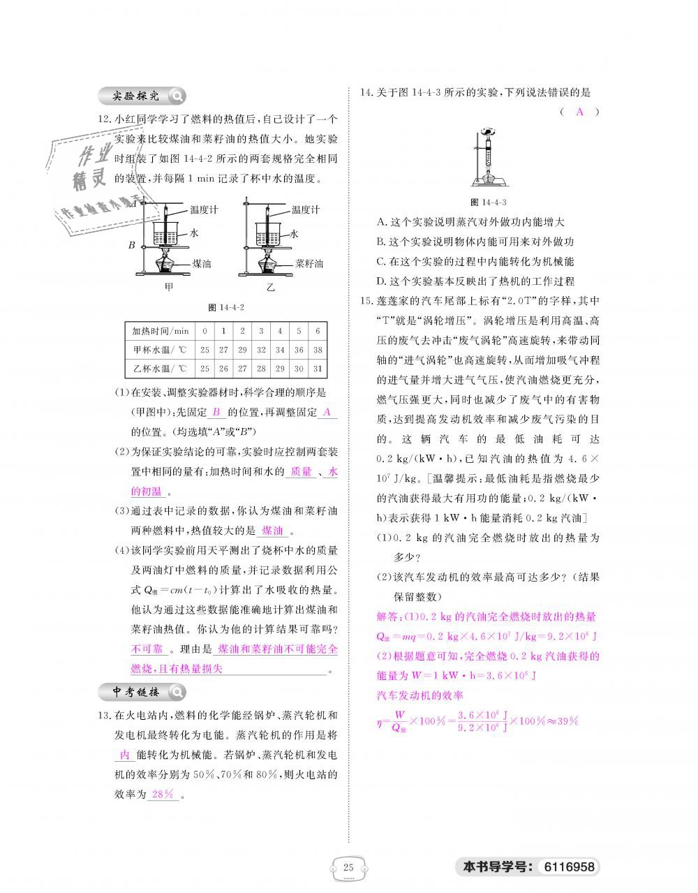 2018年領(lǐng)航新課標(biāo)練習(xí)冊九年級物理全一冊人教版 第25頁