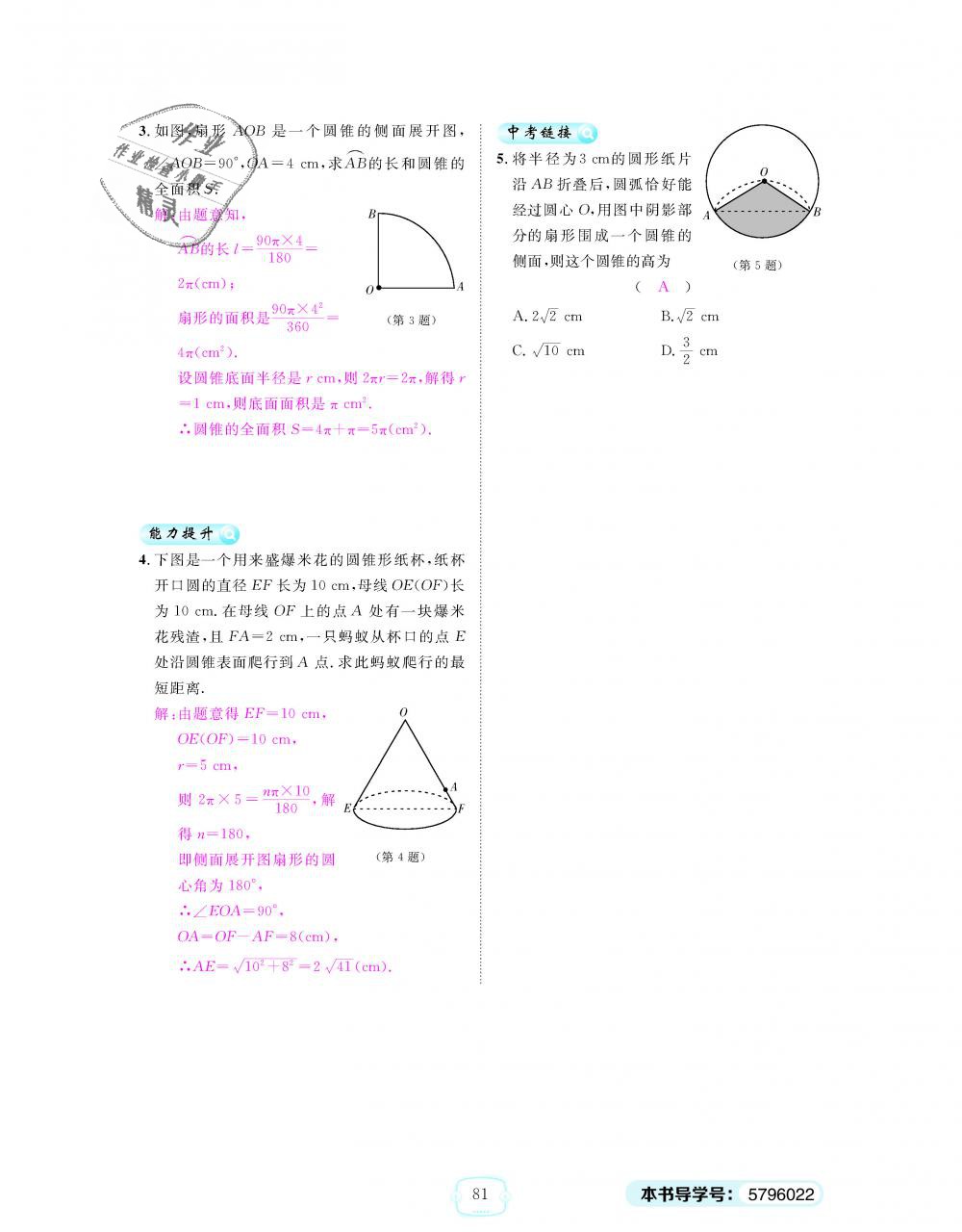 2018年領(lǐng)航新課標(biāo)練習(xí)冊(cè)九年級(jí)數(shù)學(xué)全一冊(cè)人教版 第81頁(yè)