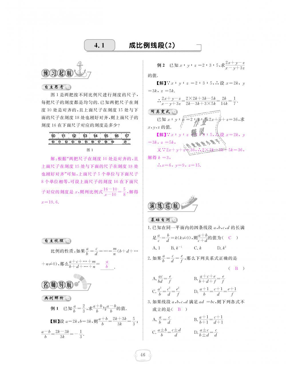 2018年領(lǐng)航新課標(biāo)練習(xí)冊九年級數(shù)學(xué)全一冊北師大版 第46頁