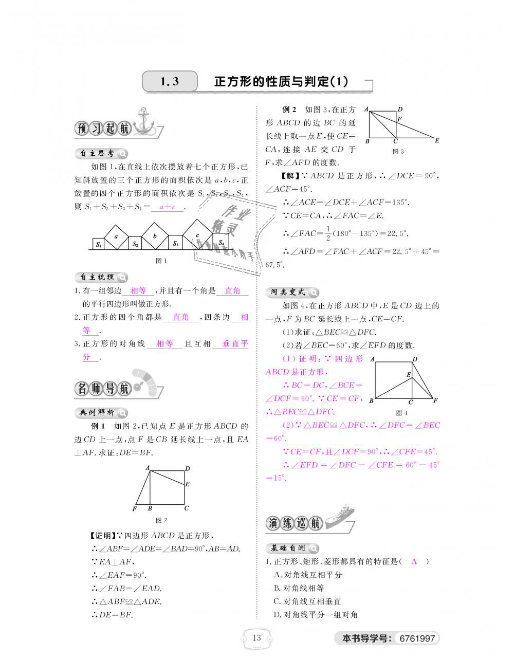 2018年領航新課標練習冊九年級數(shù)學全一冊北師大版 第13頁