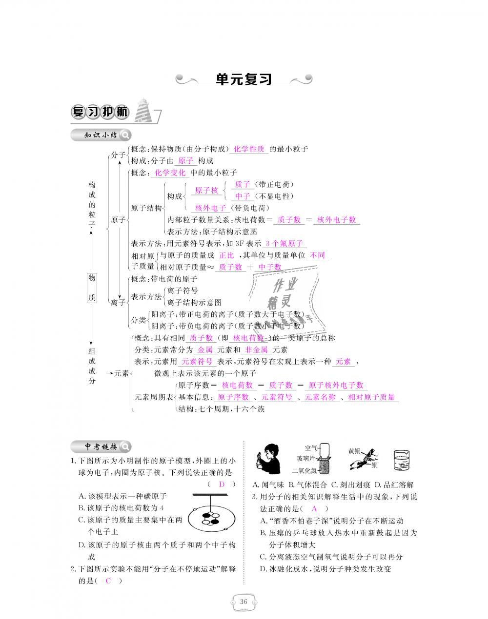 2018年領(lǐng)航新課標練習冊九年級化學全一冊人教版 第36頁