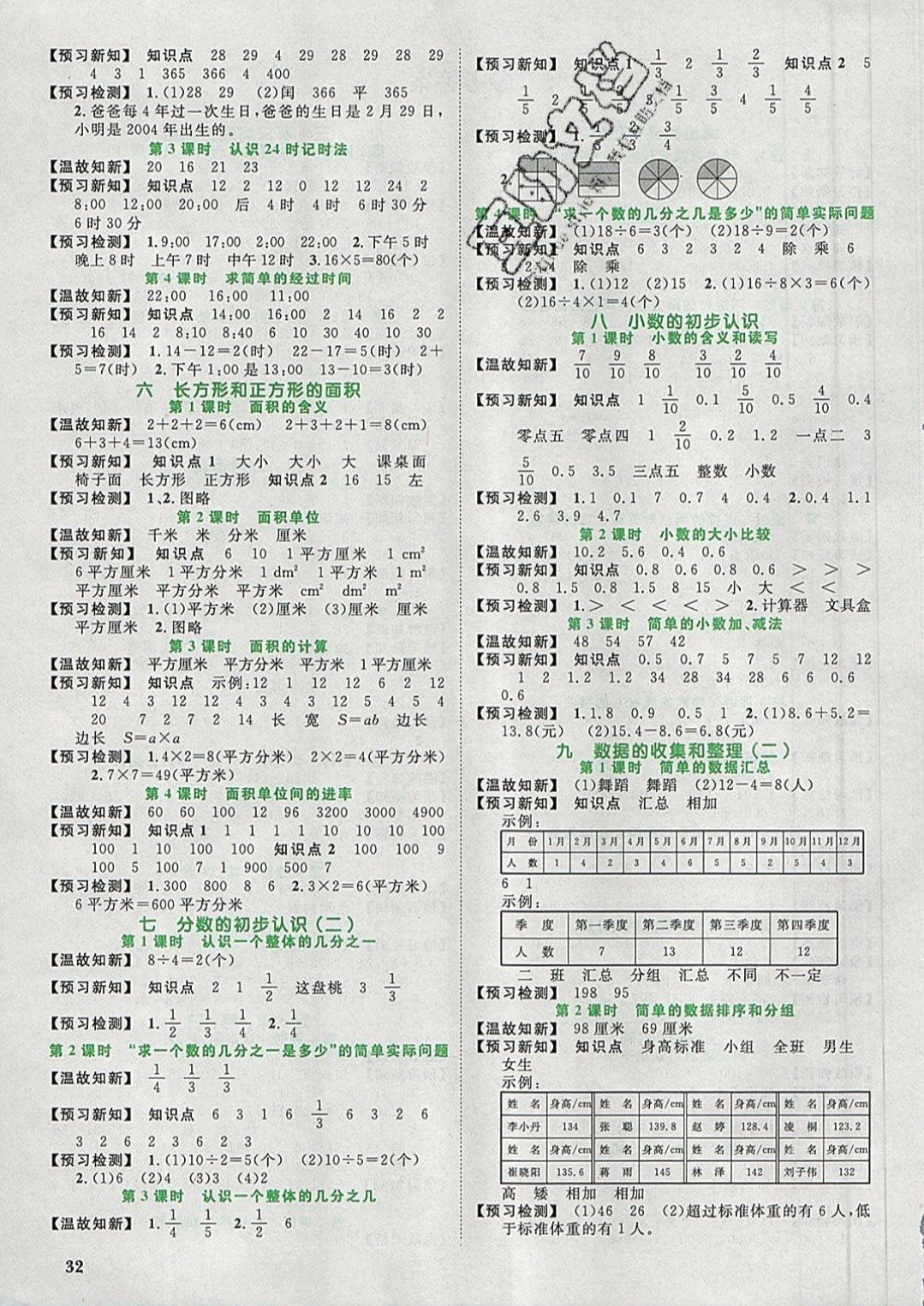 2019年阳光同学课时优化作业三年级数学下册苏教版 参考答案第2页