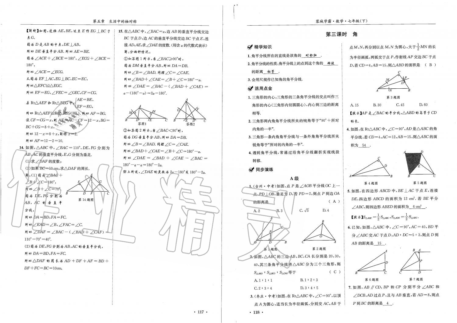 2019蓉城學(xué)霸七年級(jí)數(shù)學(xué)下冊(cè)北師大版 參考答案第59頁(yè)