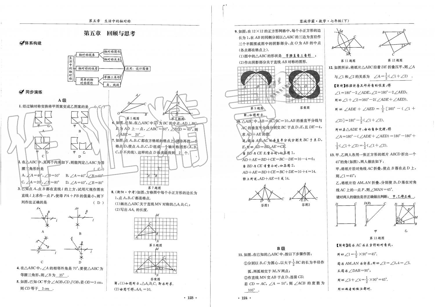 2019蓉城學(xué)霸七年級(jí)數(shù)學(xué)下冊(cè)北師大版 參考答案第62頁