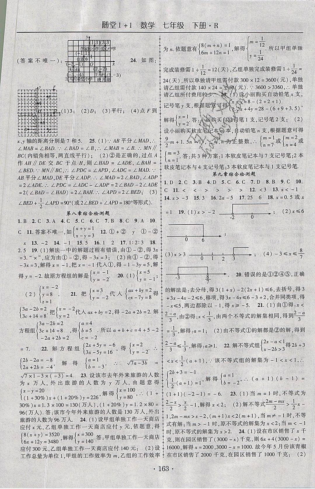 2019年隨堂1加1導(dǎo)練七年級(jí)數(shù)學(xué)下冊(cè)人教版 第19頁(yè)