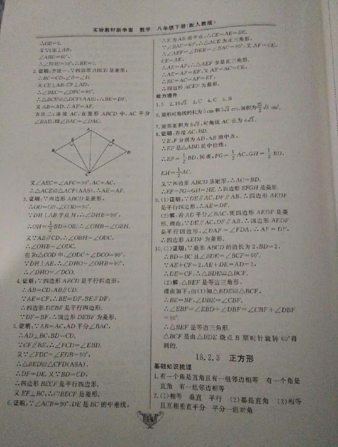 2019年實(shí)驗(yàn)教材新學(xué)案八年級(jí)數(shù)學(xué)下冊(cè)人教版 第14頁