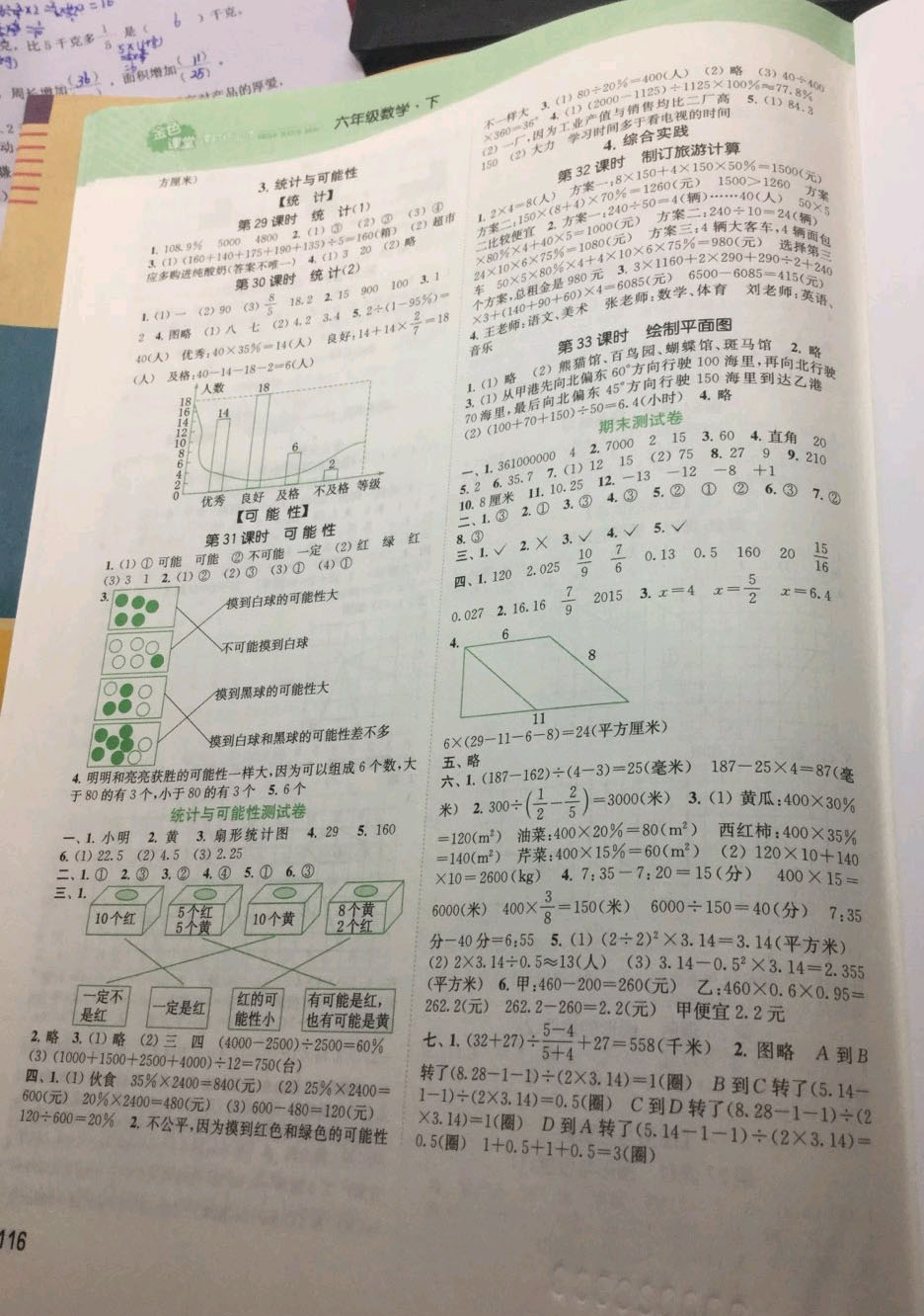 2019年金色課堂課時作業(yè)本六年級數(shù)學下冊江蘇版 第10頁