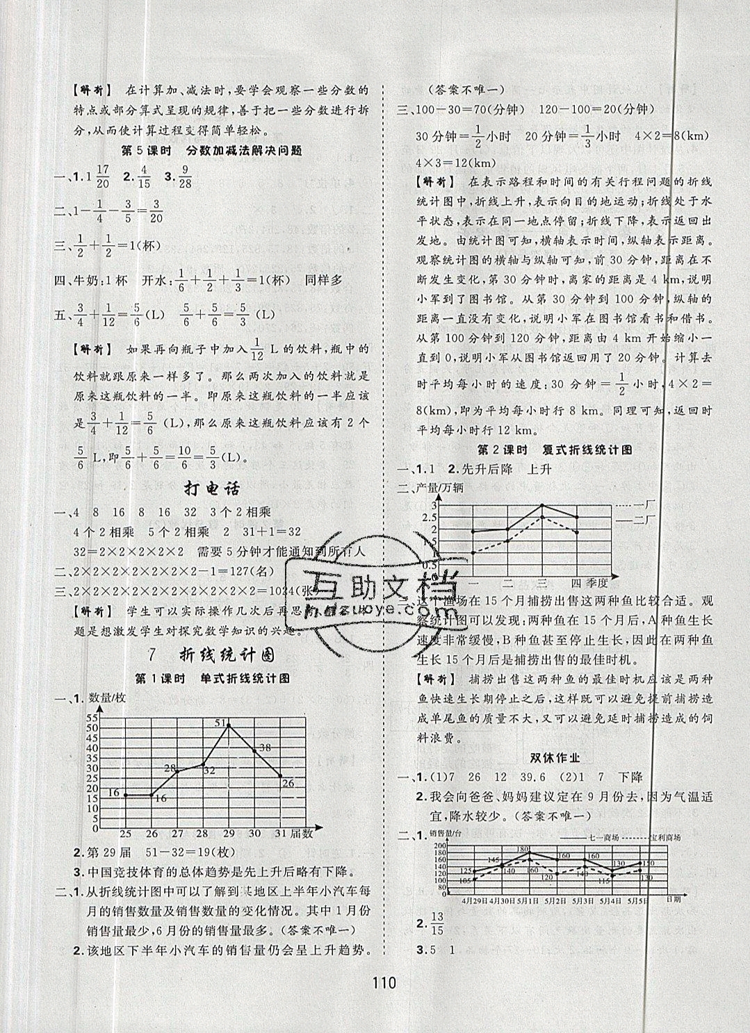 2019年天天好練習五年級數(shù)學下冊人教版 參考答案第8頁