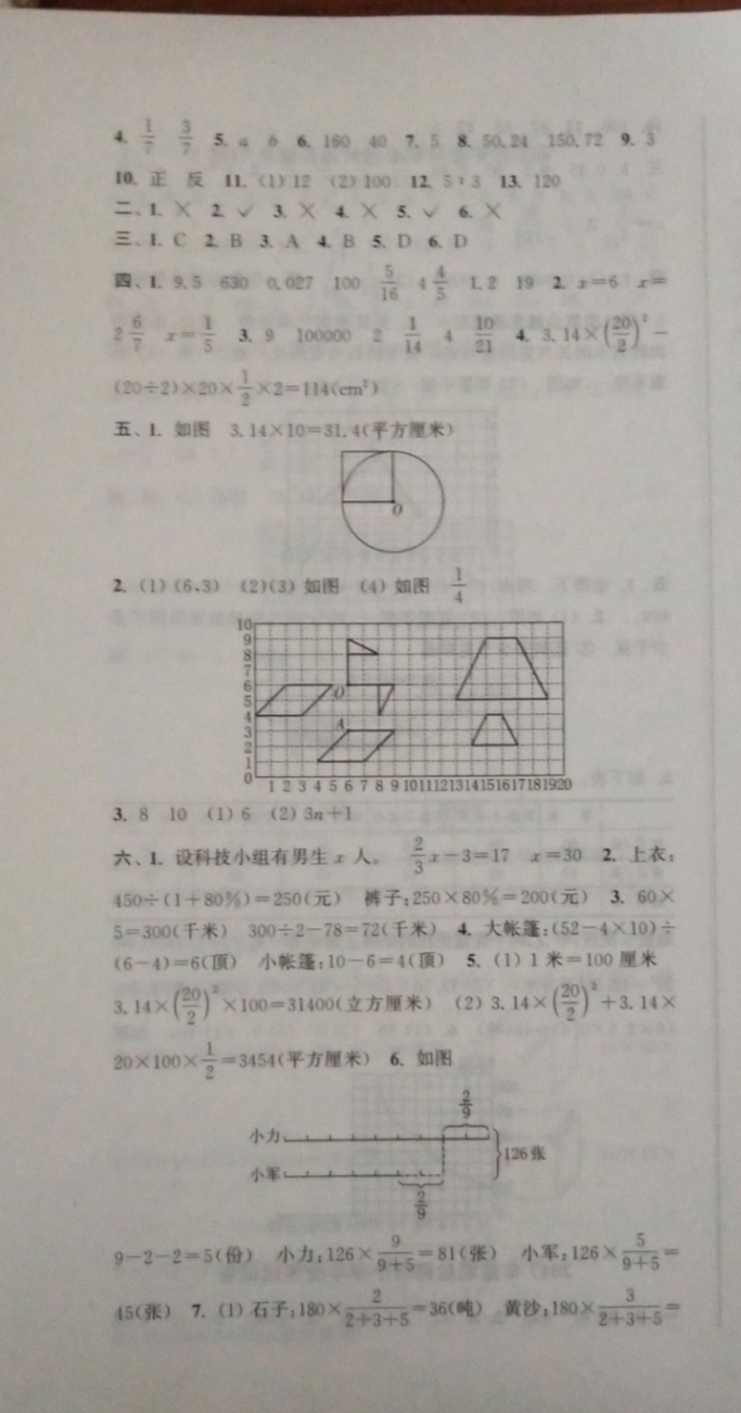 2019年小学毕业考试试卷精编六年级数学江苏专用 参考答案第22页