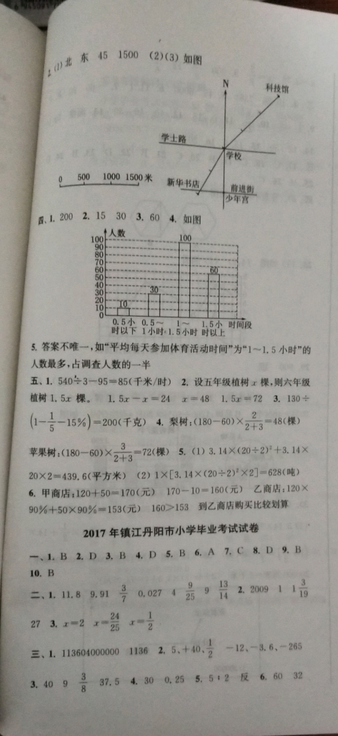 2019年小学毕业考试试卷精编六年级数学江苏专用 参考答案第19页