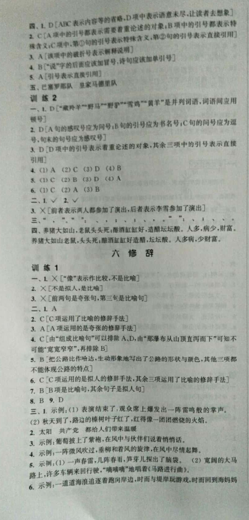 2019年通城學(xué)典通城1典小學(xué)總復(fù)習(xí)語(yǔ)文蘇教版 參考答案第10頁(yè)