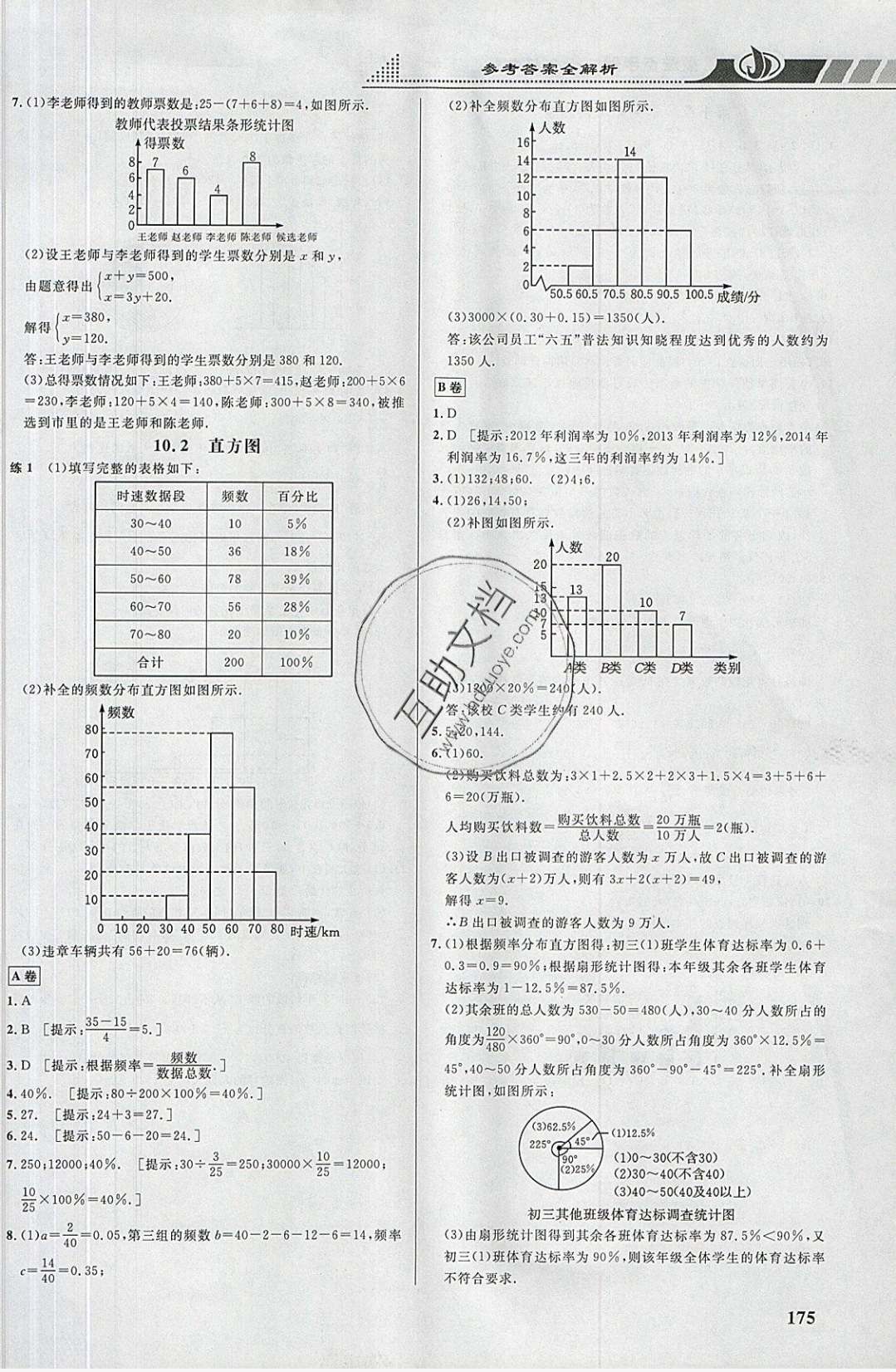 2019年重難點手冊七年級數(shù)學下冊人教版 參考答案第17頁