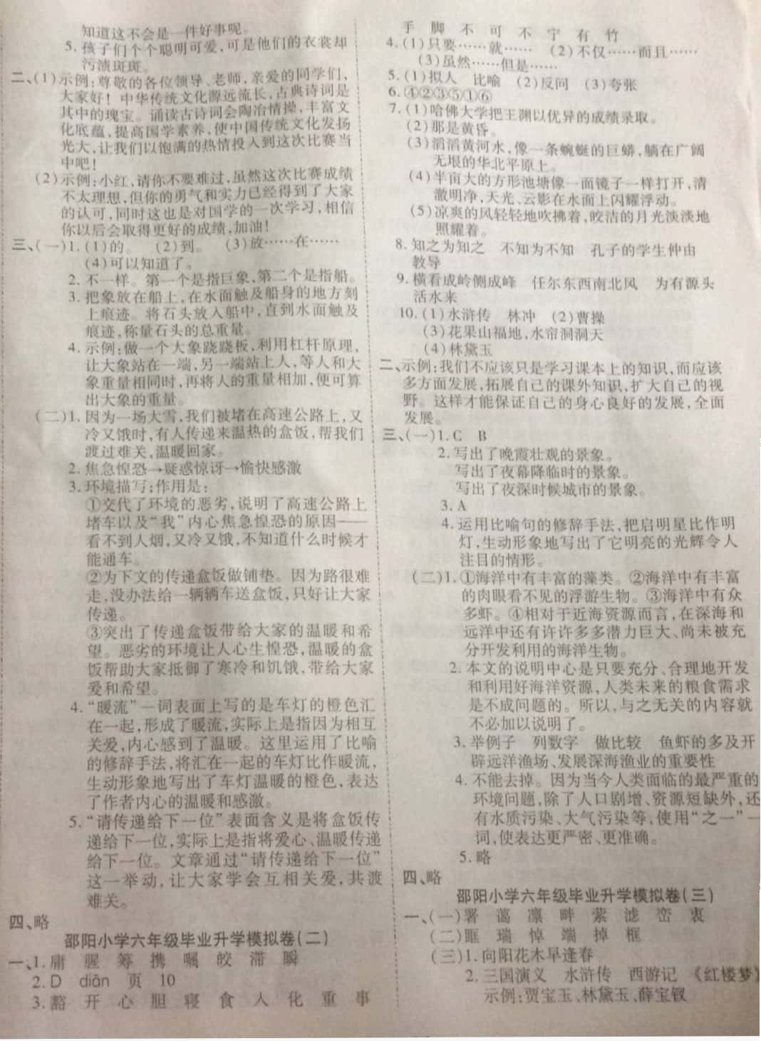 2019年小學畢業升學考前沖刺方案六年級語文下冊邵陽專版 第10頁