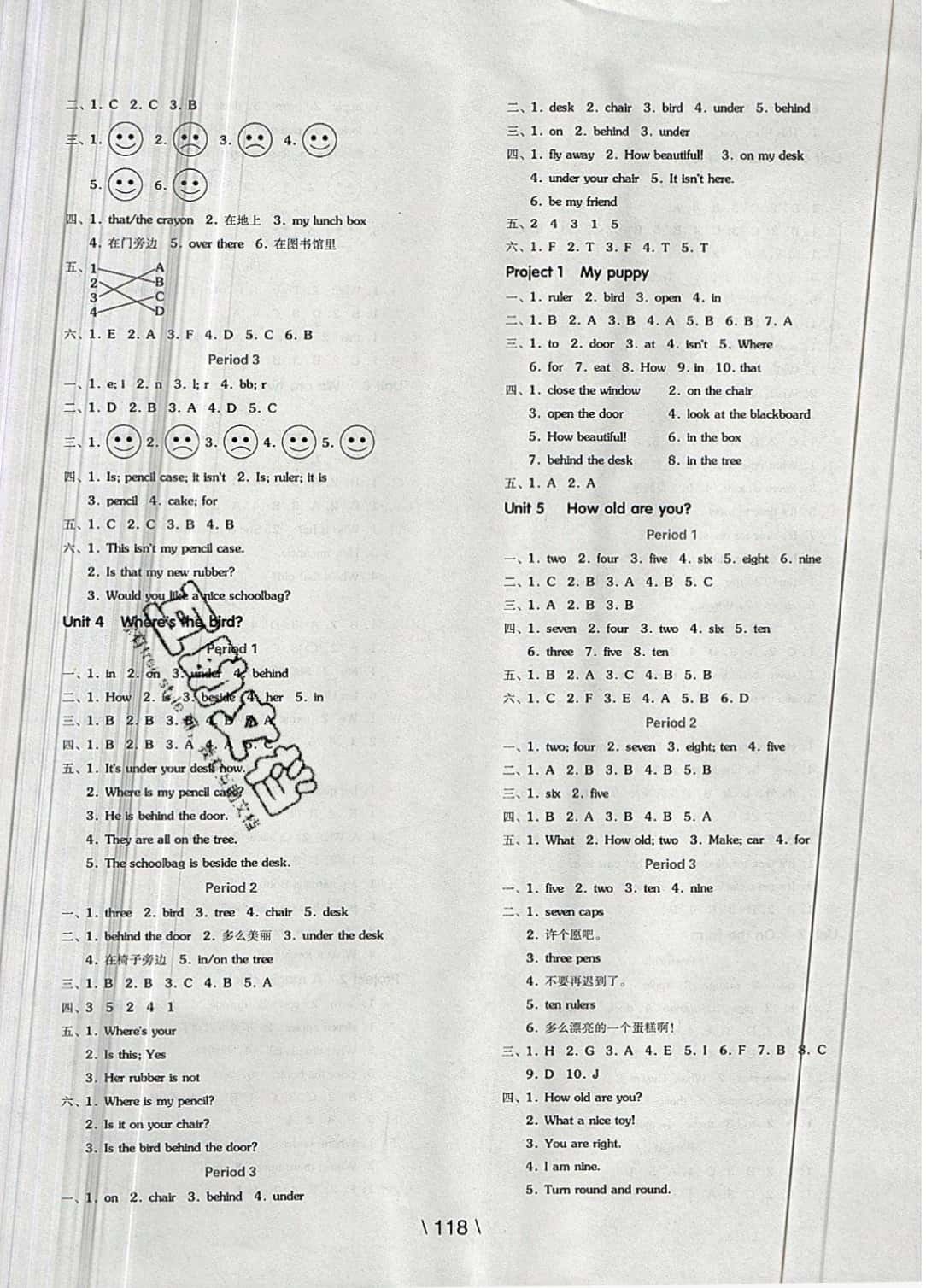 2019年全品学练考三年级英语下册译林版 参考答案第2页