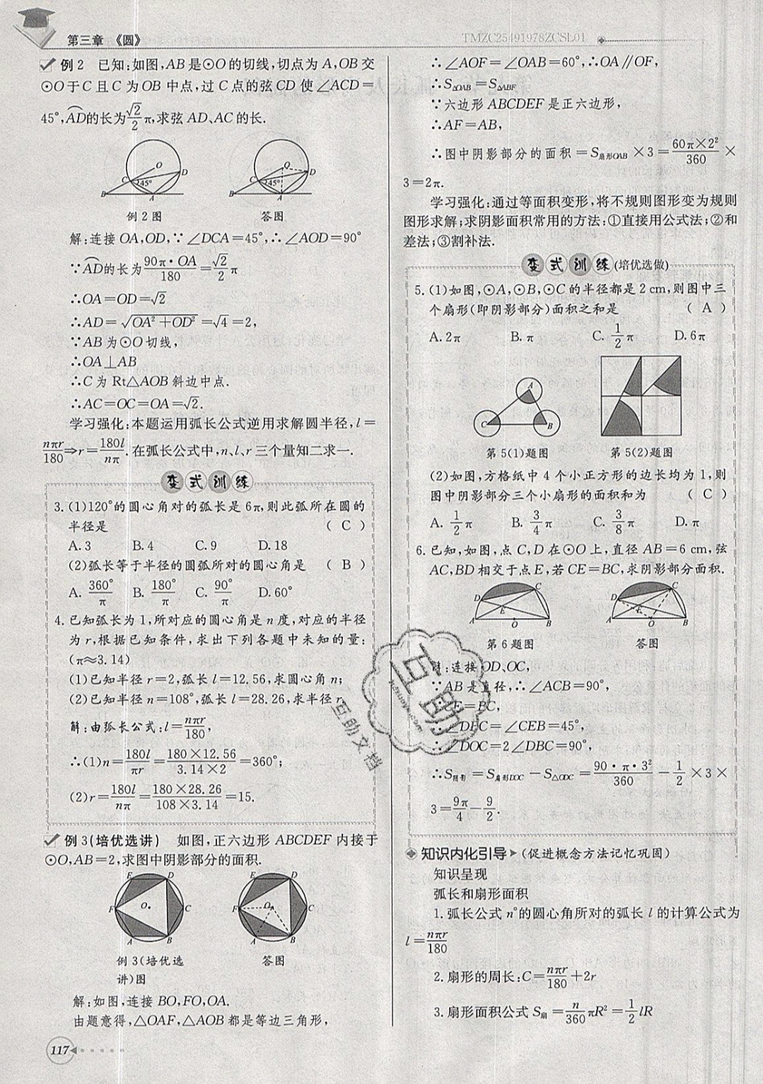2019年每日核心導(dǎo)學(xué)九年級數(shù)學(xué)下冊北師大版 參考答案第117頁
