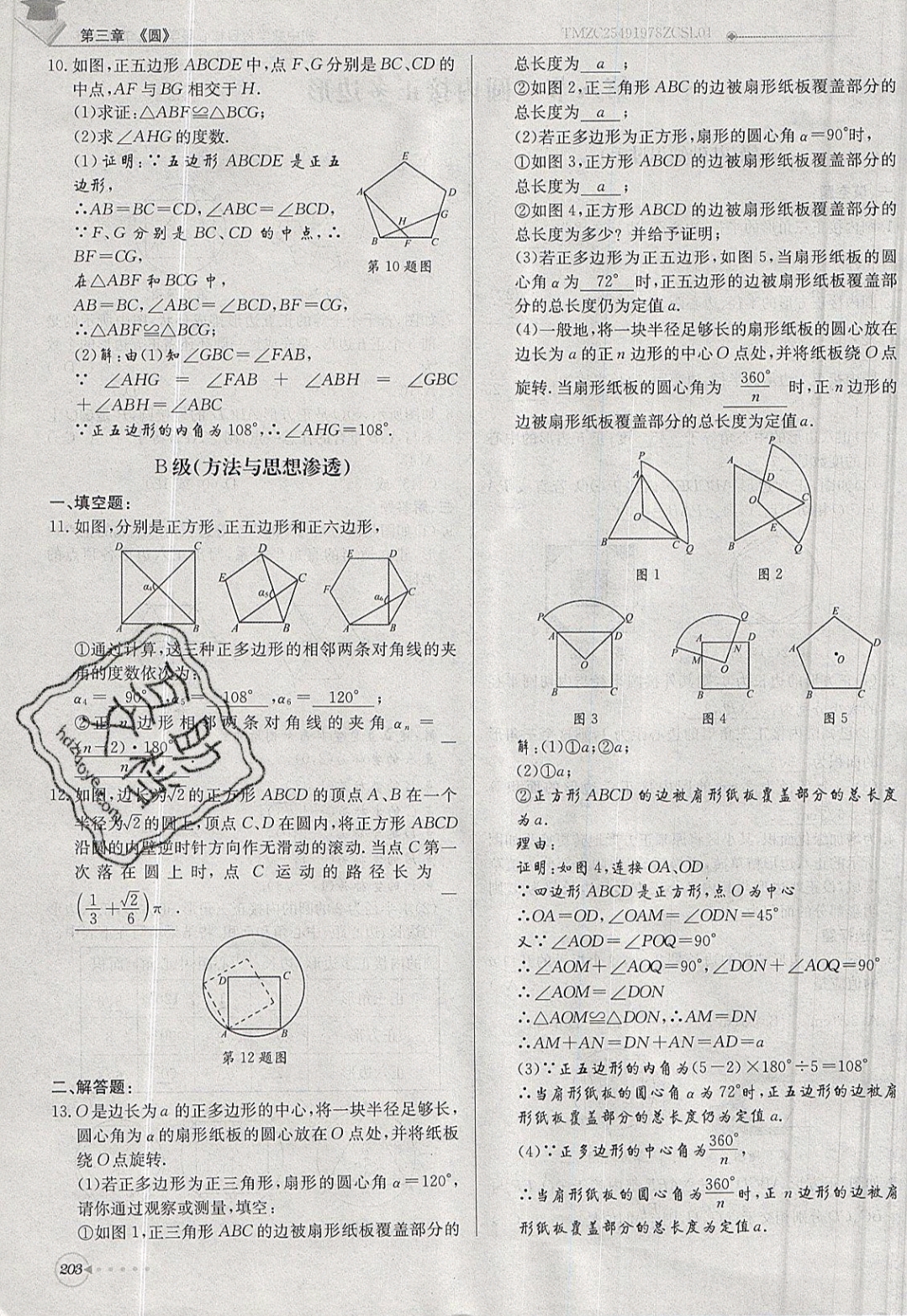 2019年每日核心導(dǎo)學(xué)九年級數(shù)學(xué)下冊北師大版 參考答案第203頁