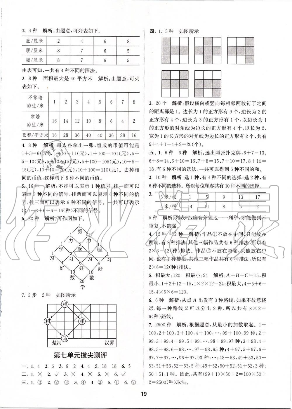 2019年拔尖特训五年级数学上册苏教版 参考答案第18页