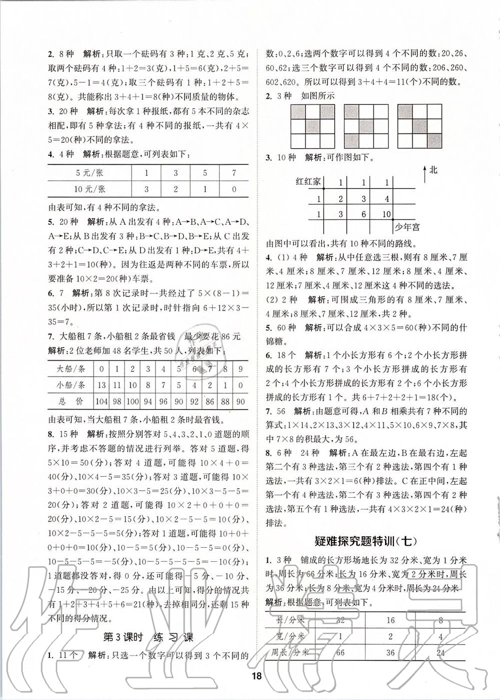 2019年拔尖特训五年级数学上册苏教版 参考答案第17页