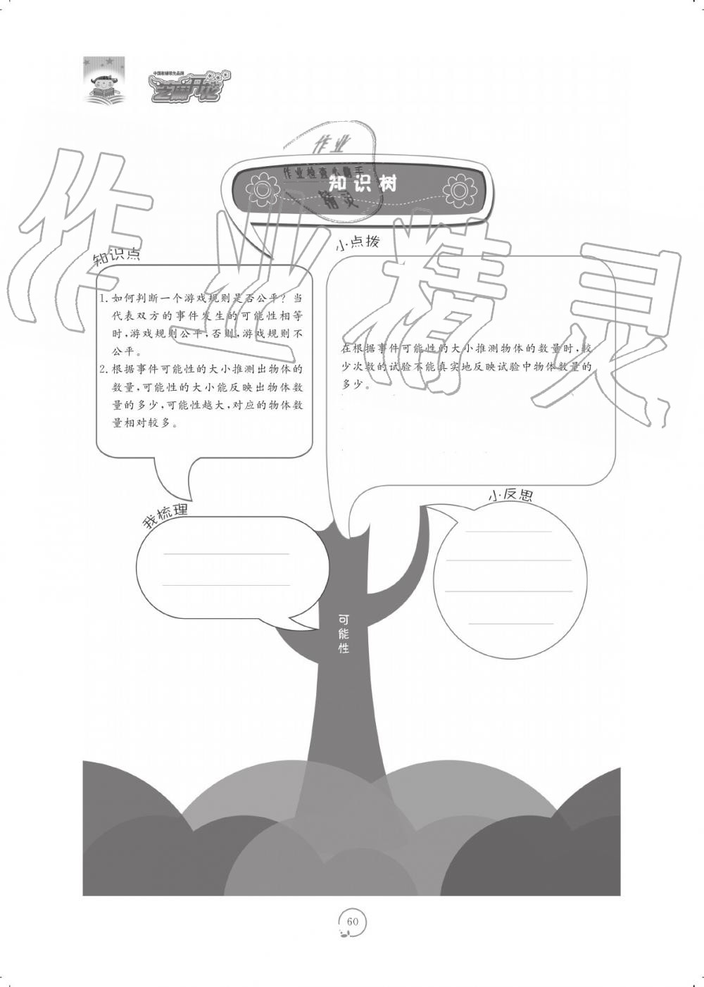 2019年領(lǐng)航新課標(biāo)練習(xí)冊(cè)五年級(jí)數(shù)學(xué)上冊(cè)北師大版 參考答案第60頁(yè)