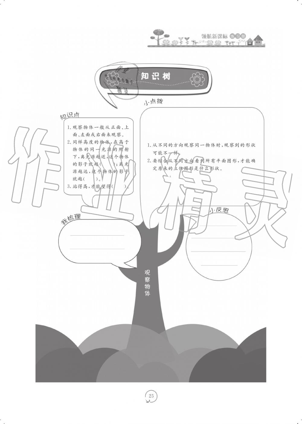 2019年領(lǐng)航新課標(biāo)練習(xí)冊六年級數(shù)學(xué)上冊北師大版 參考答案第25頁