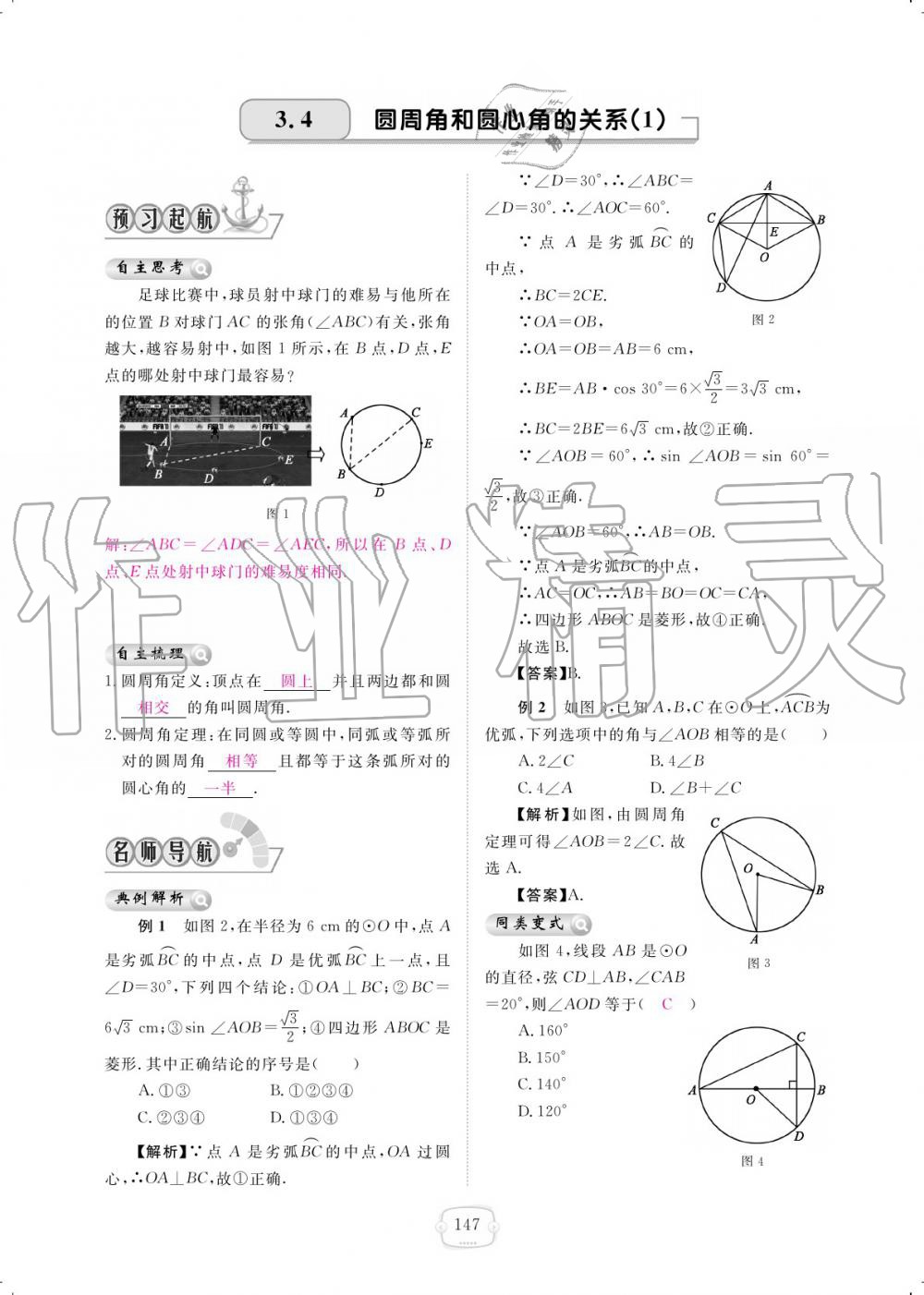 2019年領(lǐng)航新課標(biāo)練習(xí)冊(cè)九年級(jí)數(shù)學(xué)全一冊(cè)北師大版 參考答案第147頁(yè)