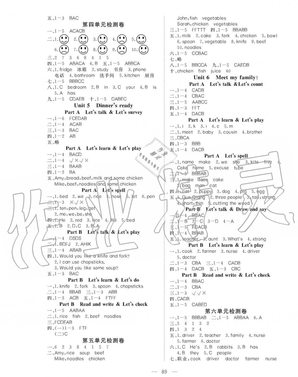 2019年351高效課堂導學案四年級英語上冊人教版 第5頁