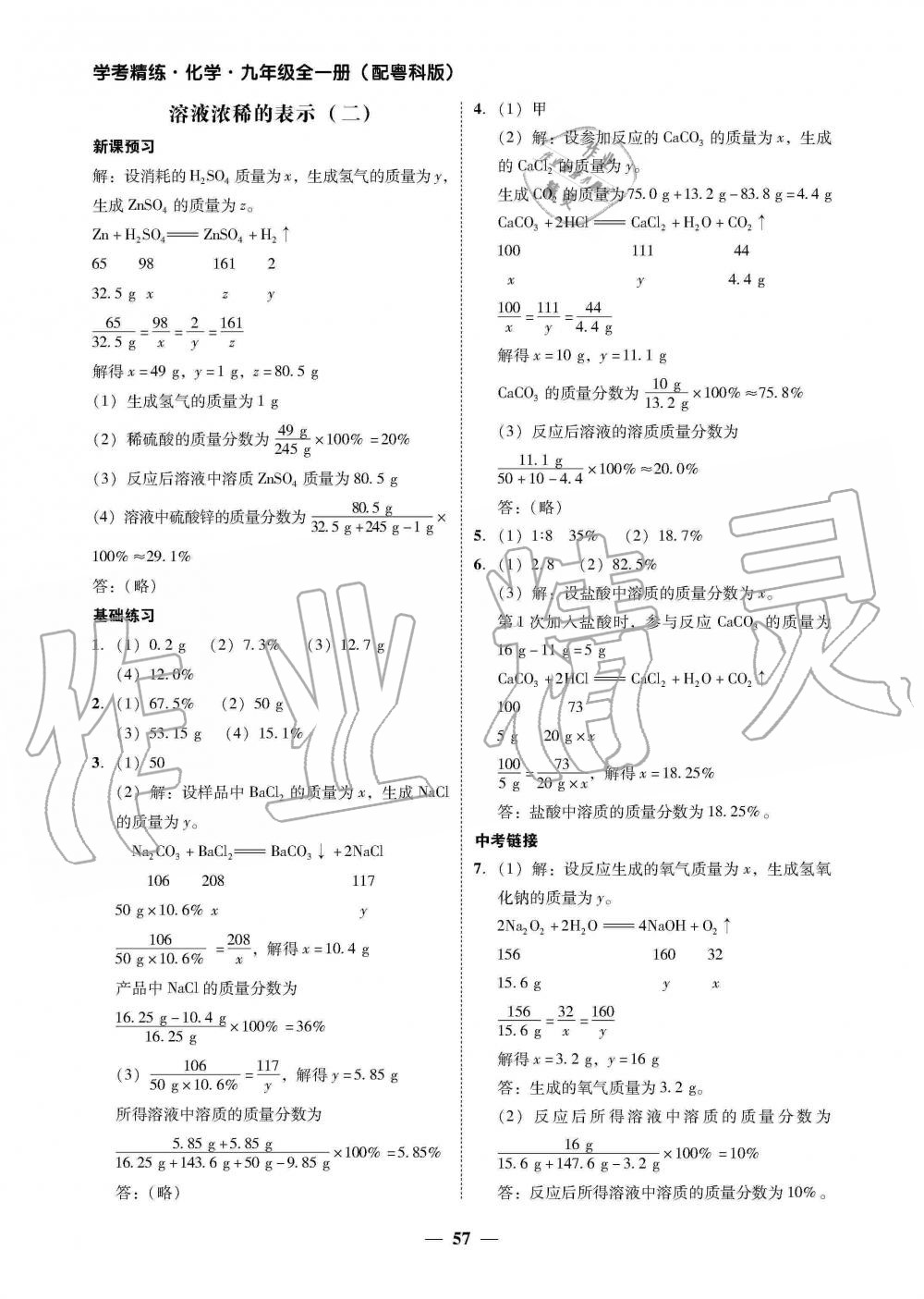 2019年南粤学典学考精练九年级化学全一册粤科版 第21页