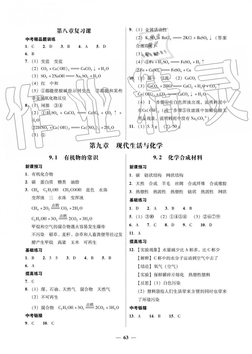 2019年南粤学典学考精练九年级化学全一册粤科版 第27页