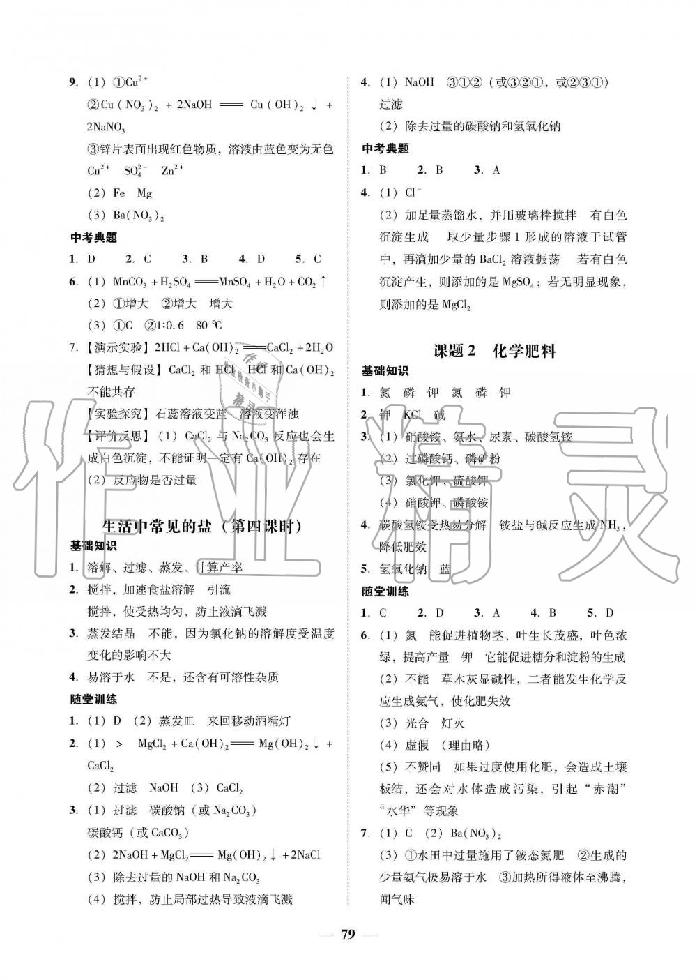 2019年南粵學(xué)典學(xué)考精練九年級(jí)化學(xué)全一冊(cè)人教版 第31頁(yè)