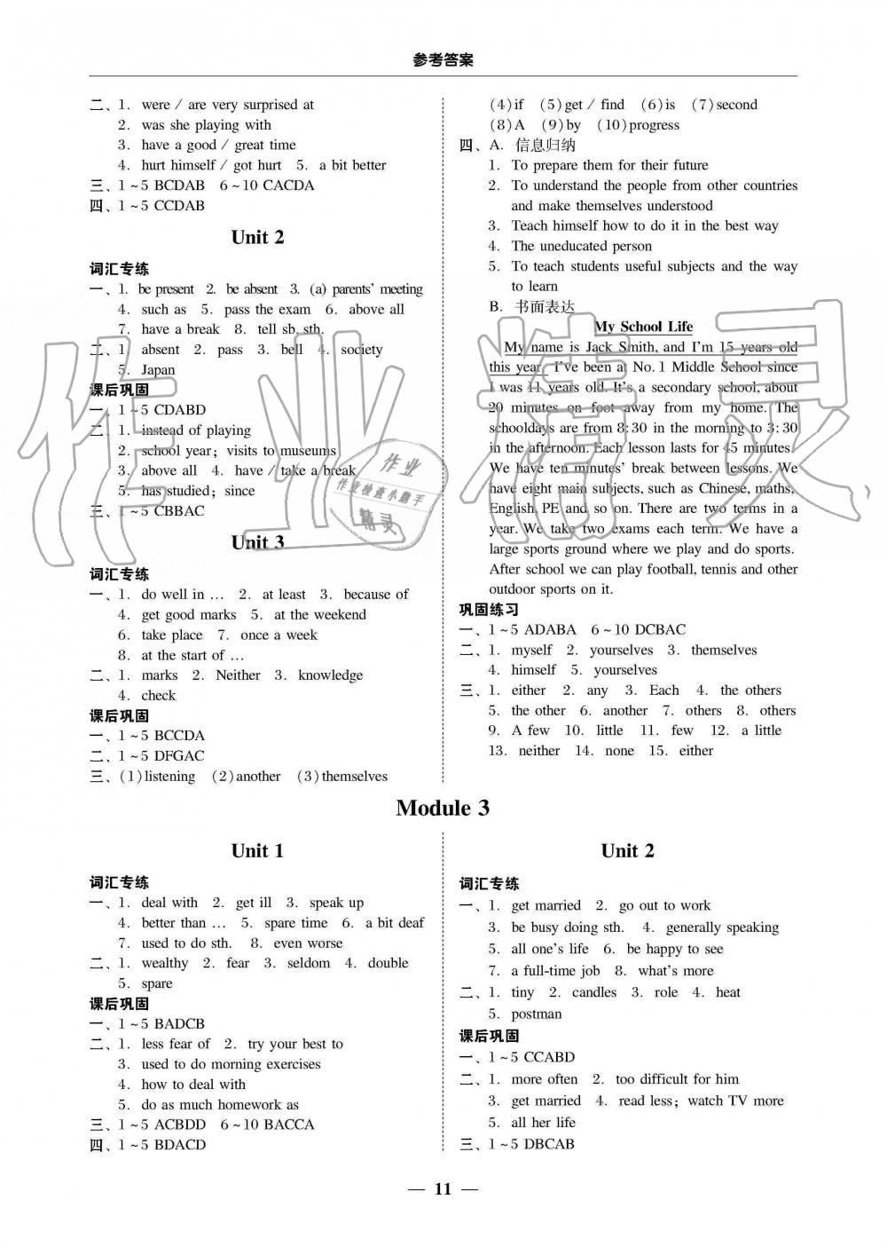 2019年南粤学典学考精练九年级英语全一册外研版 第11页