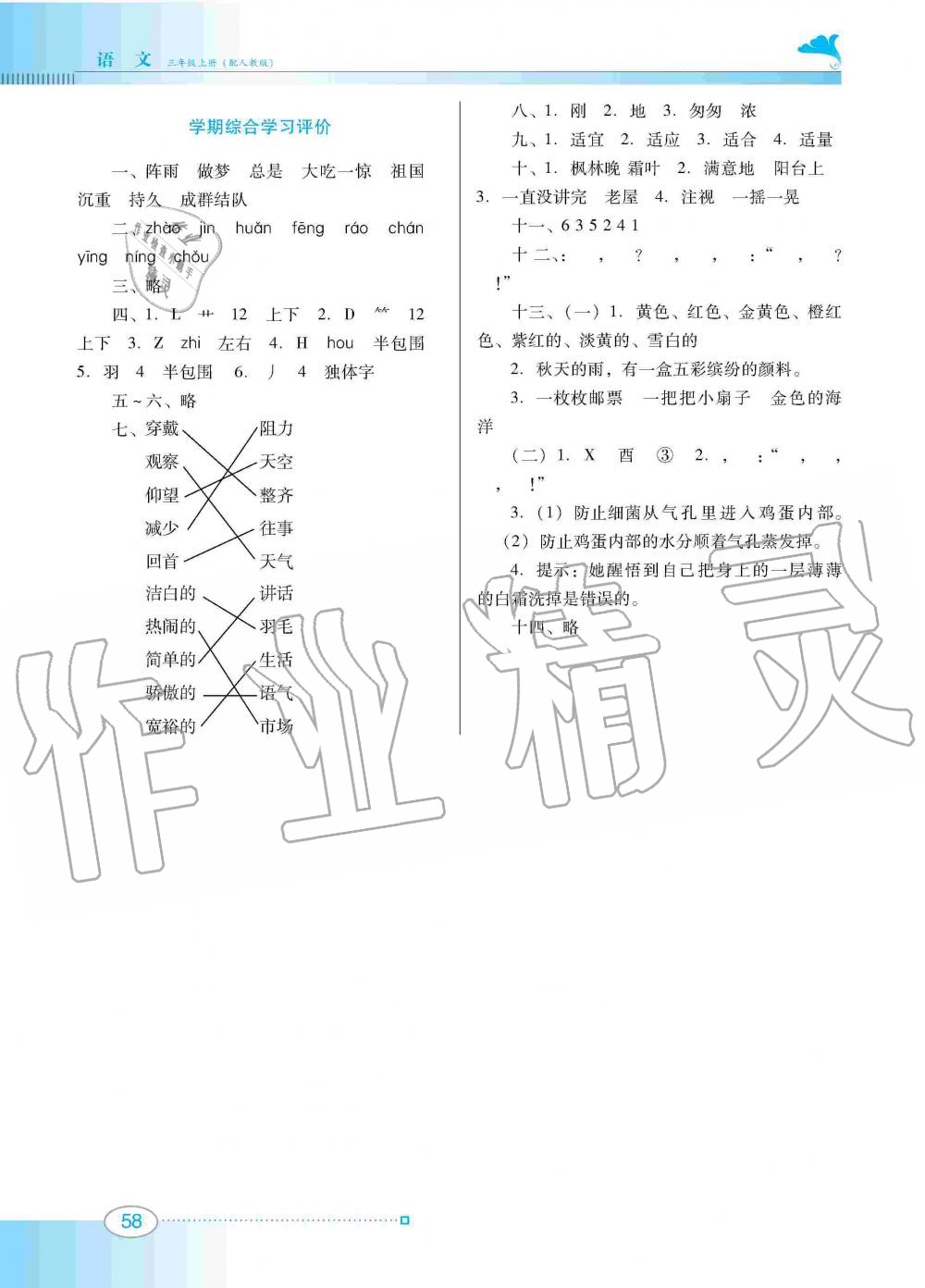 2019年南方新课堂金牌学案三年级语文上册人教版 第7页