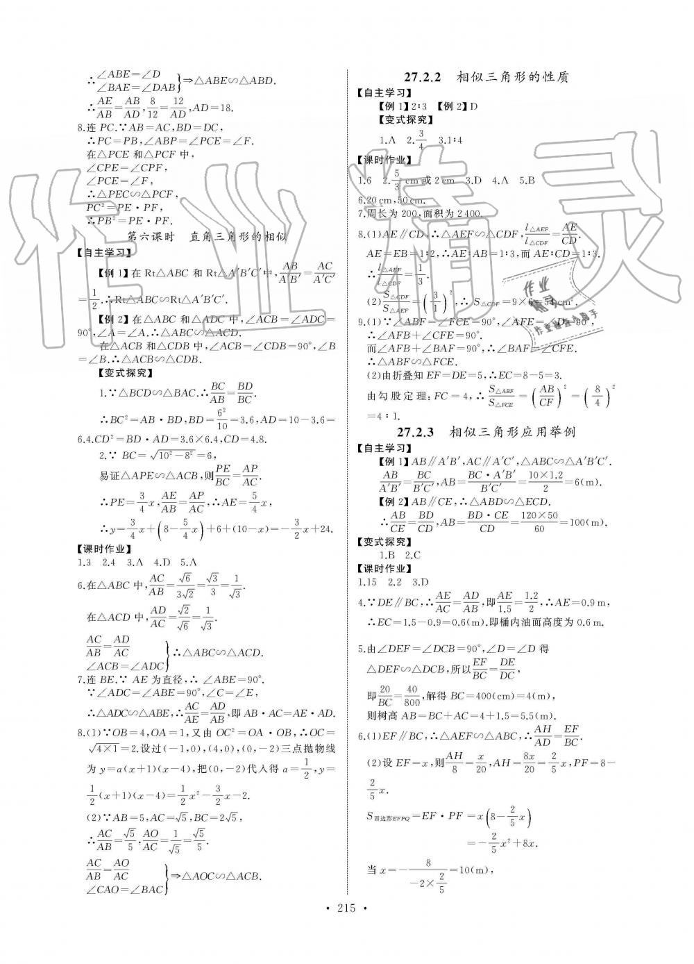 2019年长江全能学案同步练习册九年级数学全一册人教版 第21页