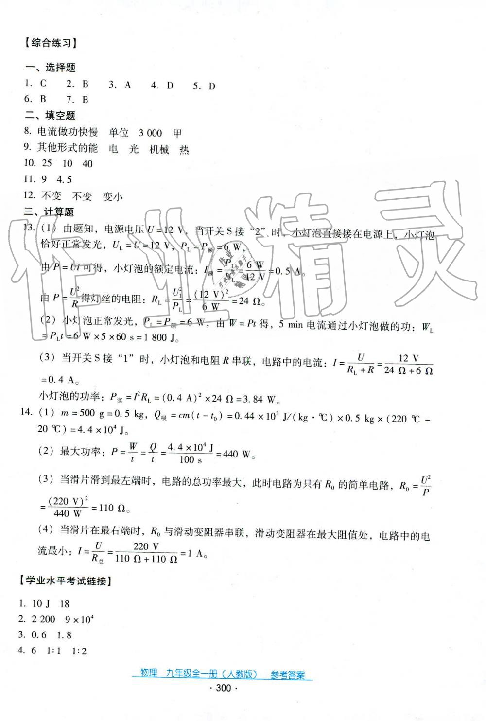 2019年云南省标准教辅优佳学案九年级物理全一册人教版 第26页