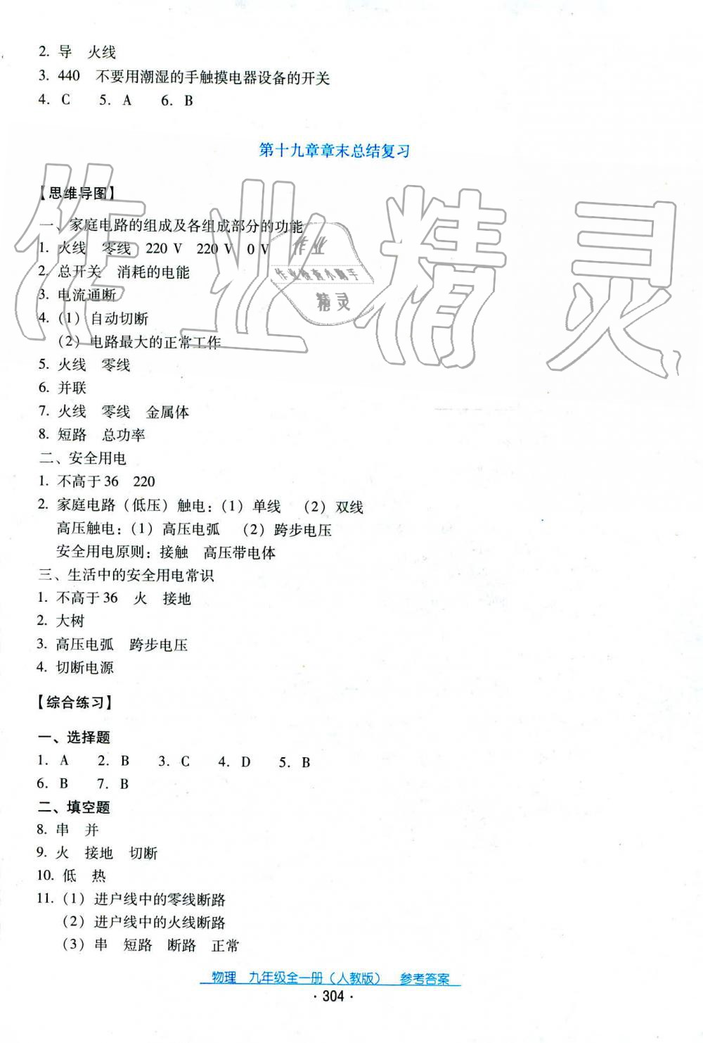 2019年云南省标准教辅优佳学案九年级物理全一册人教版 第30页